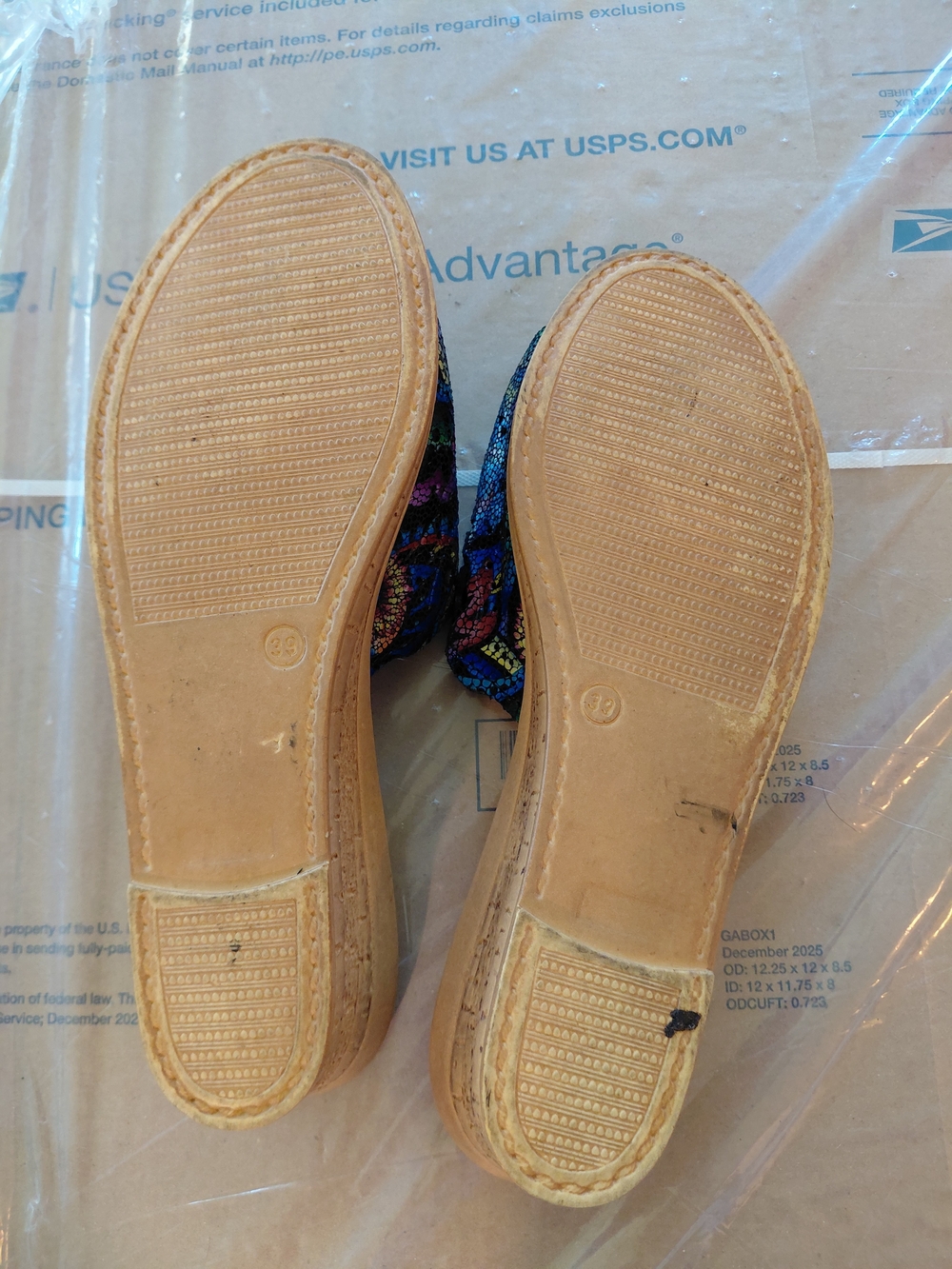 Spring Step Leather Multicolor Embroidered Slide Mules - Picture 2 of 2